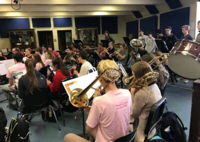 Students practicing in band room 1