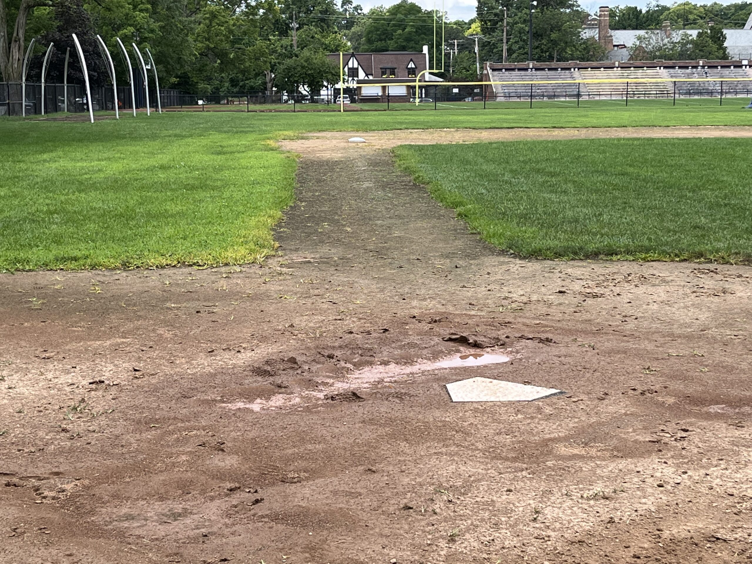 Home plate at OHS baseball field