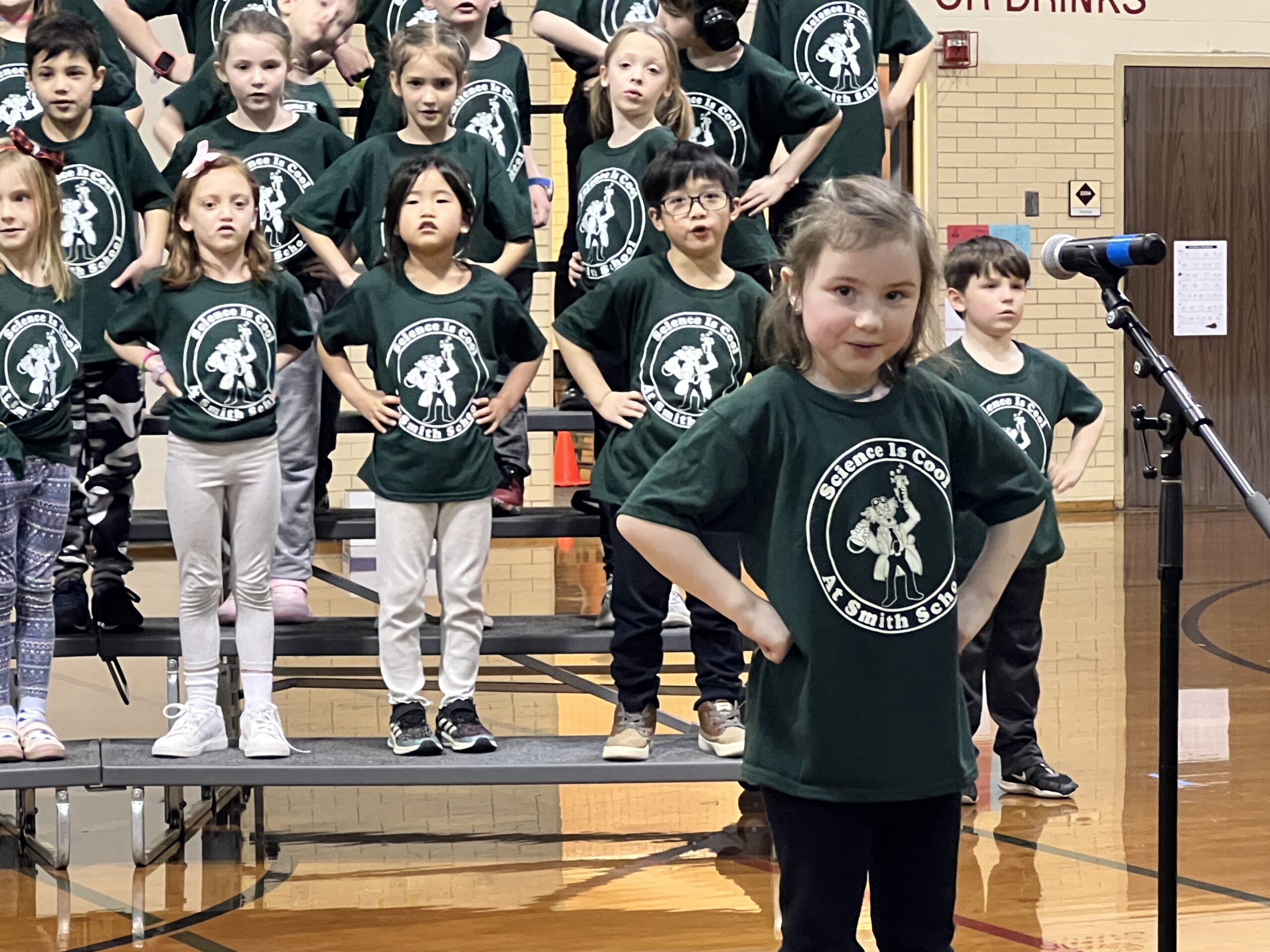 Elementary kids on stage